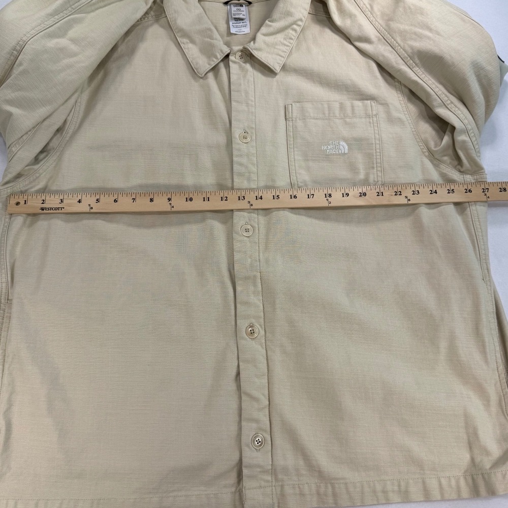 The North Face Utility Canvas Overshirt Shacket NF0A7ZYN Tan Mens XXL Cotton - Picture 12 of 16